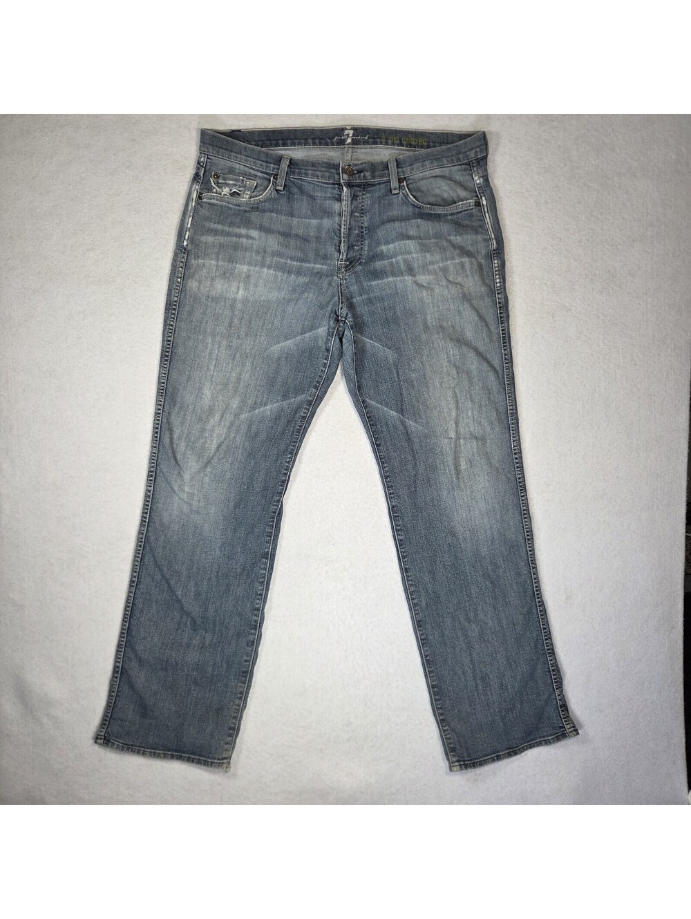 7 For All Mankind "A" PKT Relaxed Bootcut Mens Jeans 36x34 Blue Denim Med. Wash